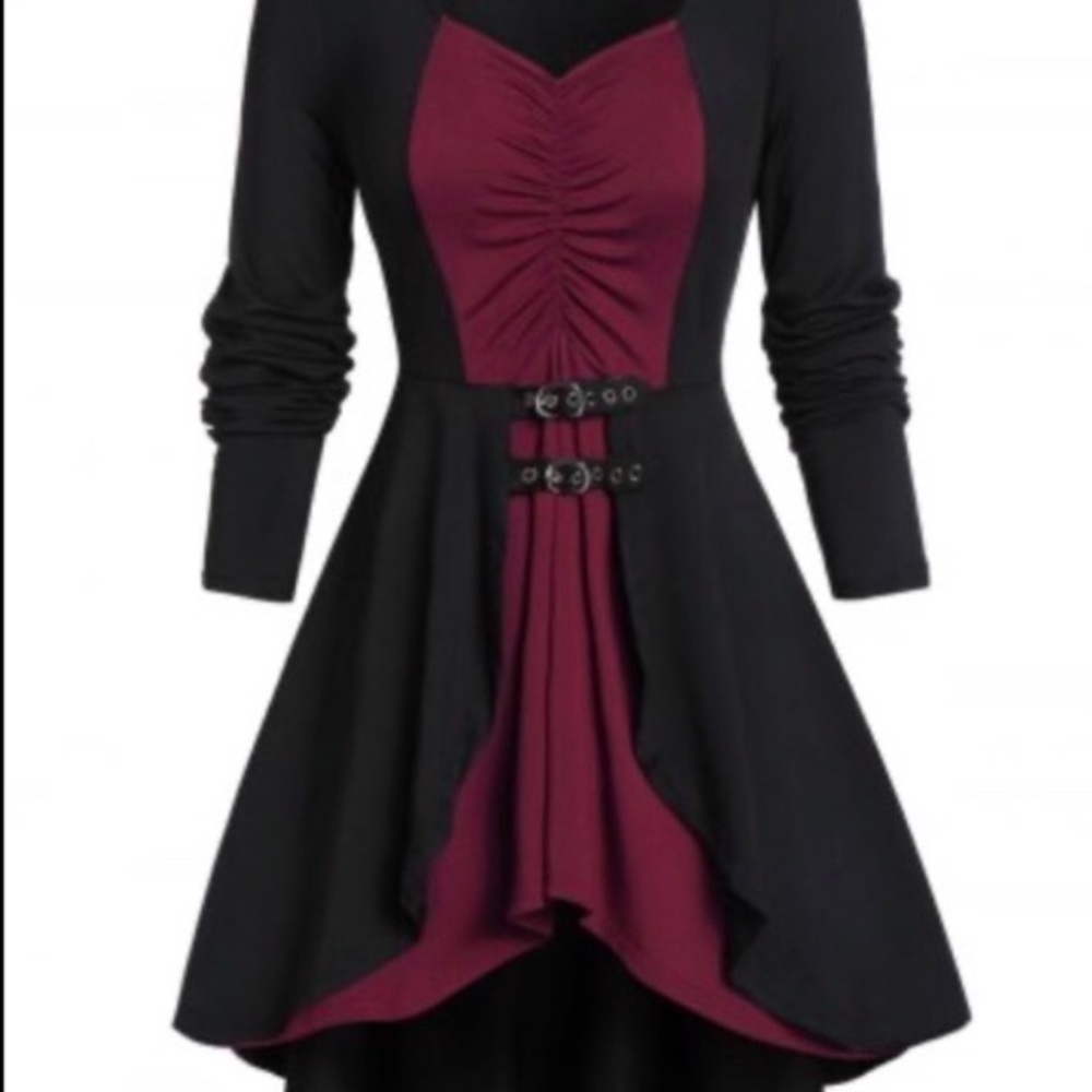 GOTHIC LACE UP BLOUSE